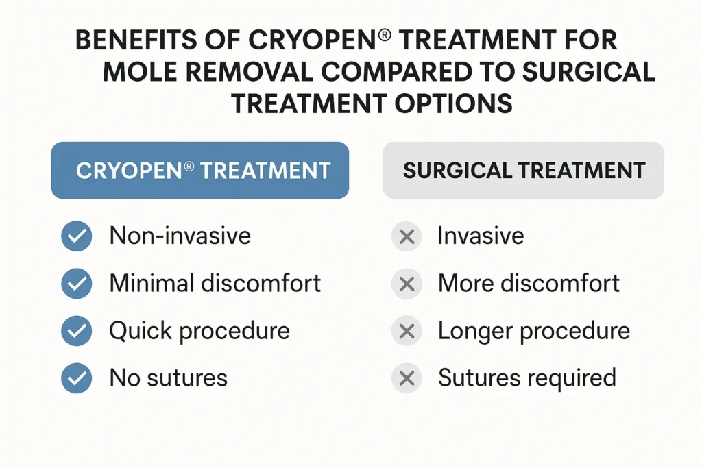 Benefits of professional mole-removal assessment at LA LIPO Tolworth