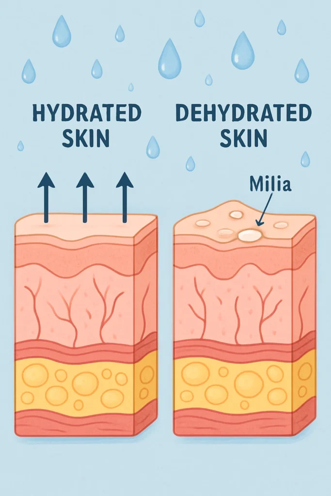 The importance of hydration and milia production Tolworth