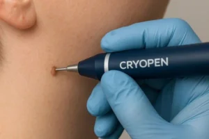 Person receiving skin tag removal Tolworth