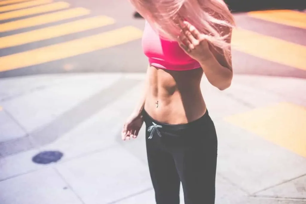 Woman with toned stomach after LA-EMS Body Sculpting Treatment Tolworth